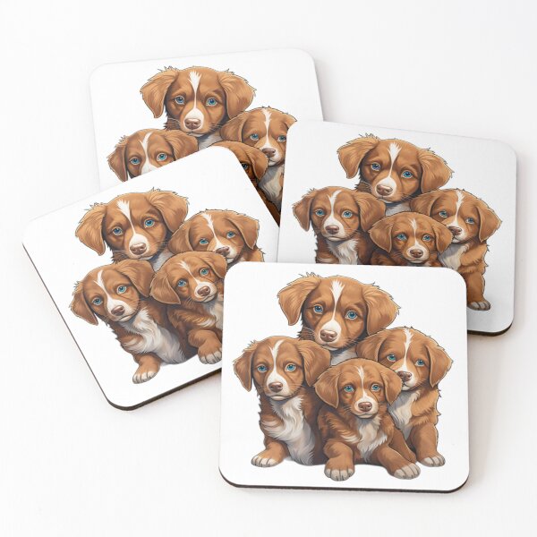 Item preview, Endearing Quartet, Nova Scotia Duck Tolling Retriever Puppies designed and sold by CatDogBin.