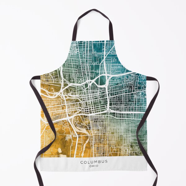 Aperçu de l'œuvre Columbus Ohio City Street Map créée et vendue par ArtPrints.