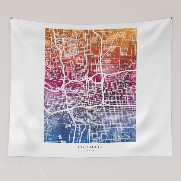 Item preview, Columbus Ohio City Street Map designed and sold by ArtPrints.