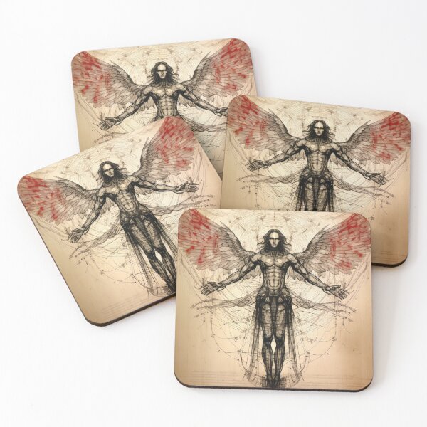 Item preview, Vitruvian Lucifer: Da Vinci Inspired Archangel Artwork designed and sold by fi-generations.