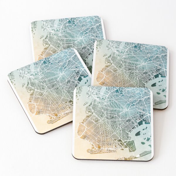 Item preview, Brooklyn New York City Street Map designed and sold by ArtPrints.