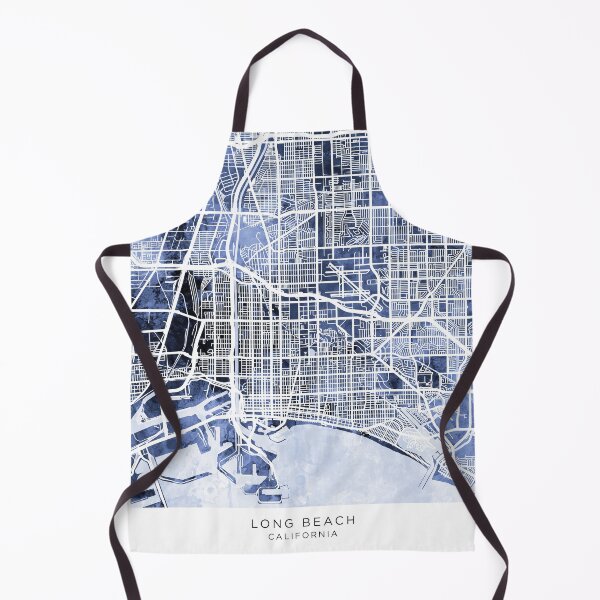 Artikelvorschau, Long Beach California City Street Map entworfen und verkauft von ArtPrints.