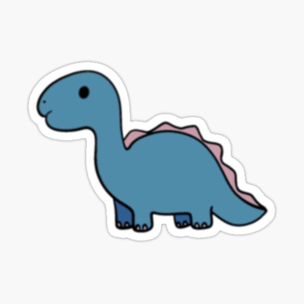 Blauwe dino sticker - €1,50