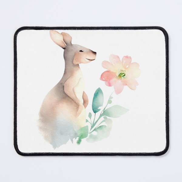 Item preview, Watercolour Kangaroo With Flower designed and sold by TeeGeeTees.