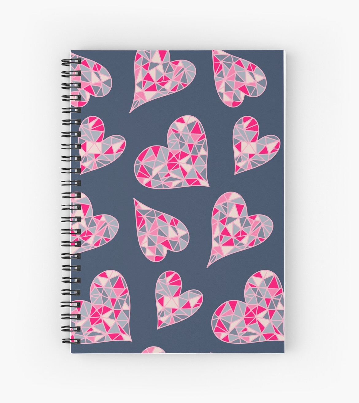 "Hearts in doodle style" Spiral Notebooks by lamarmarina Redbubble