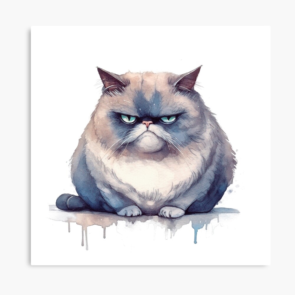 Angry Cat Meme I'm Grumpy So What Poster