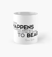 fitted by nature to bear - marcus aurelius Mug