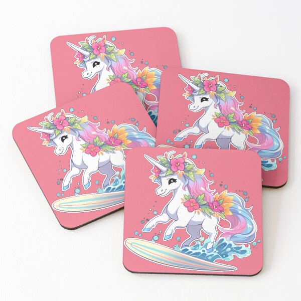 Item preview, Surfing happy unicorn designed and sold by obstinator.