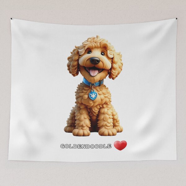 Item preview, Cute Brown GoldenDoodle Dog Love  designed and sold by GoodGuys4itALL.