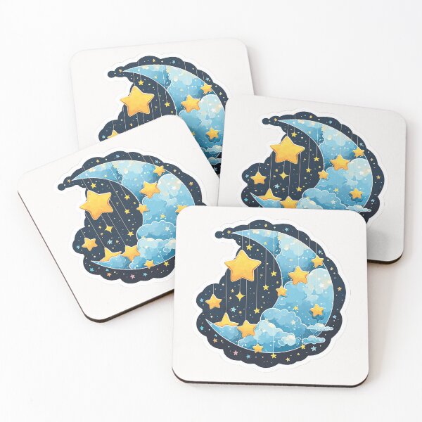 Item preview, Stars and moon designed and sold by Stickermagician.