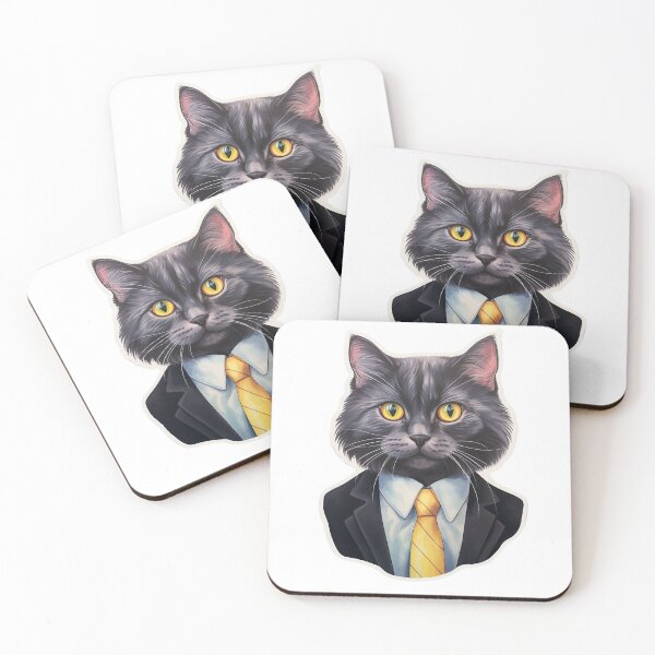 Item preview, cat like a boss, in a suit and tie. The concept of a businessman, an executive designed and sold by ENTERBOX.