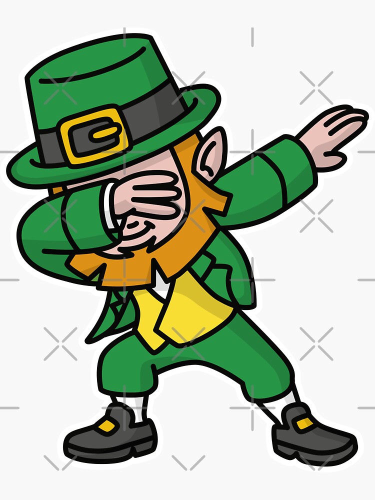 Dabbing Leprechaun St. Patrick's Day' Sticker