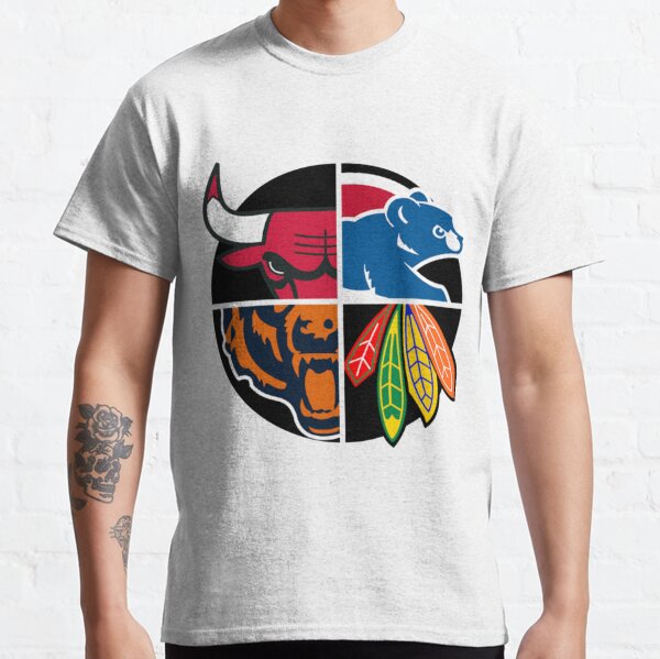 Bears Bulls Cubs And Blackhawks City Of Champions Skyline shirt