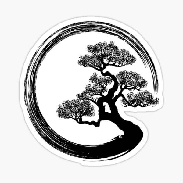 Item preview, Enso Zen Circle and Bonsai Tree  	 	 designed and sold by djcfixzicd26.