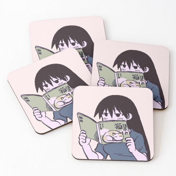 Item preview, I draw pink pastel sakaki reading a cute cat picture book / azumanga daioh manga designed and sold by RansRoom.