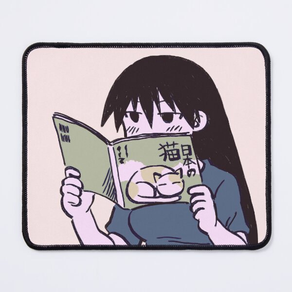 Item preview, I draw pink pastel sakaki reading a cute cat picture book / azumanga daioh manga designed and sold by RansRoom.