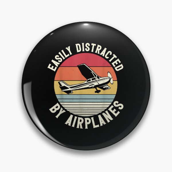 Item preview, Airplane Pilot Vintage Retro Easily Distracted By Airplanes designed and sold by KelliEvanse.