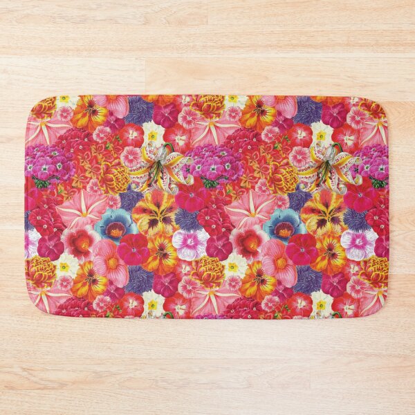 Item preview, Native vintage scandinavian colourful flower pattern meadow florals designed and sold by blomastudios.