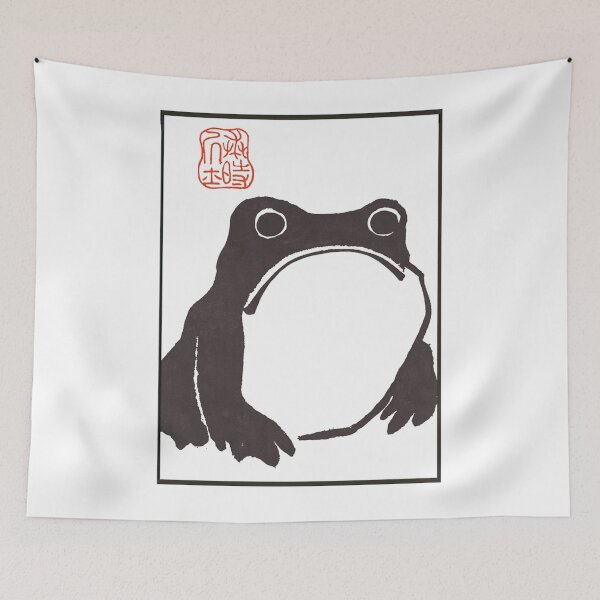 Item preview, grumpy frog Japanese matsumoto hoji designed and sold by MarcelJacquot.