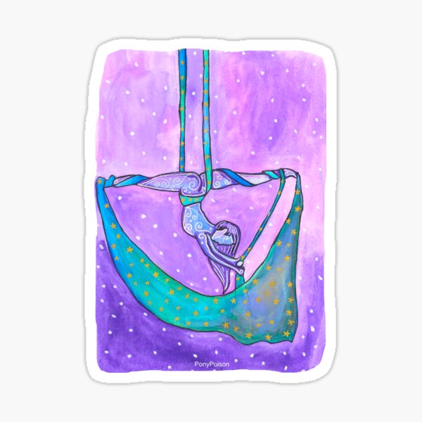 Starry Aerial Silks Artist Sticker