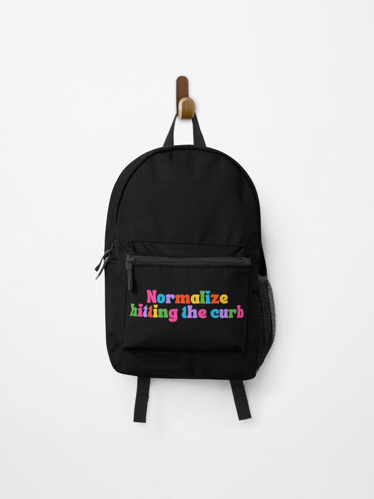 Thumbnail 1 of 3, Backpack, Normalize Hitting The Curb designed and sold by StickerSparkle.