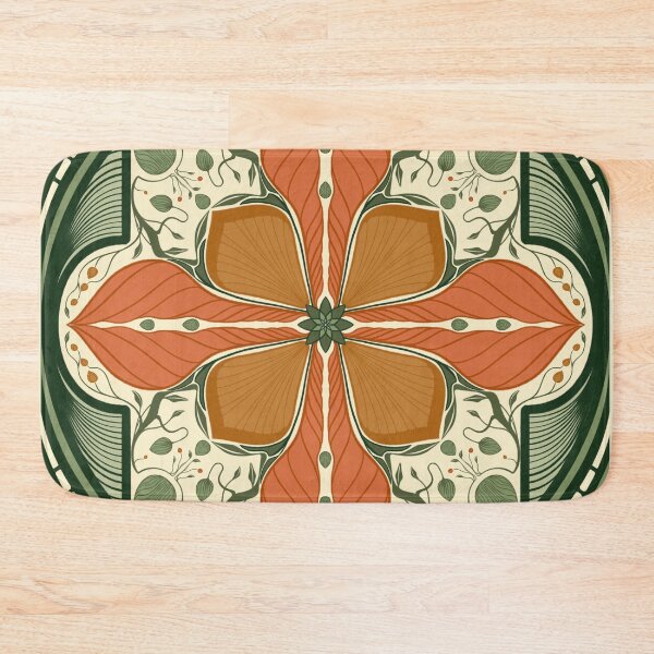 Item preview, Art Nouveau Floral Tile designed and sold by viridessense.