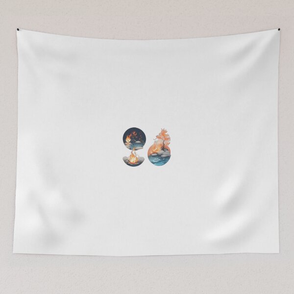 Item preview, Fire and water art designed and sold by AiStoryTeller.