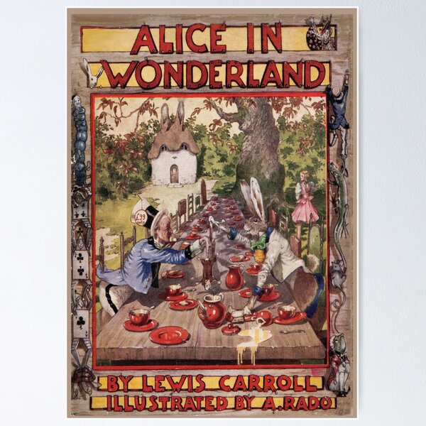 Vista previa del artículo con la obra «Alicia en el país de las maravillas de Lewis Carroll», diseñado y vendido por booksnbobs.