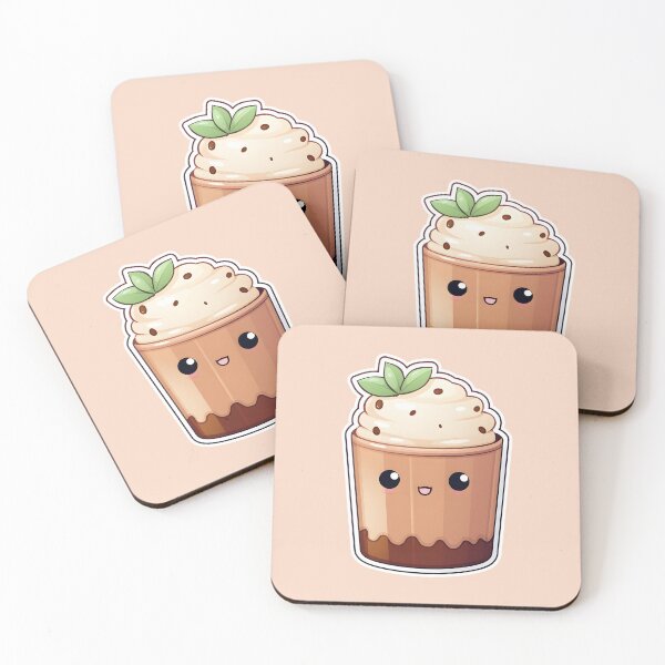 Item preview, Coffee Cuddles: Kawaii "Tiramisu in cute cup" designed and sold by HIKARI Creations.