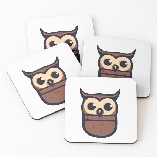 Item preview, Cute owl in brown pocket designed and sold by ColorOfBirds.