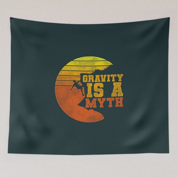 Item preview, Climbing Gravity Is A Myth Retro Climb designed and sold by ToomeyTrevor.