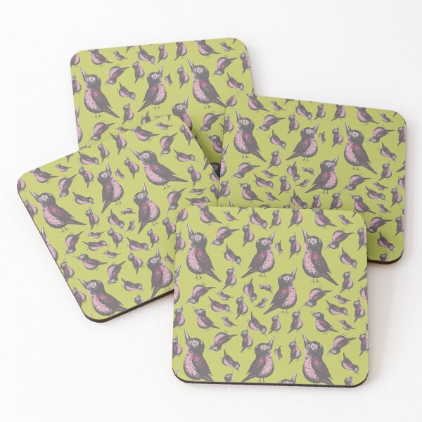 Item preview, Birdie repeat-green and pink designed and sold by charliehiom.