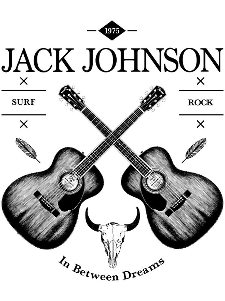 Jack Johnson Acoustic Guitar Vintage Logo