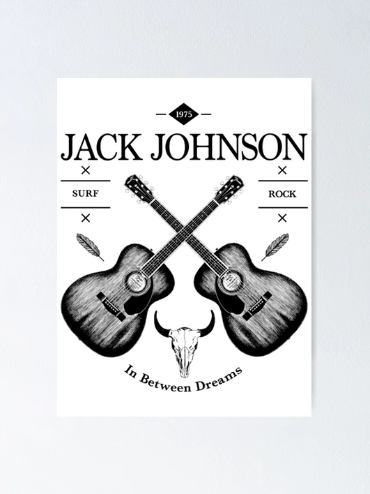 Jack Johnson Acoustic Guitar Vintage Logo