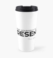 confine yourself to the present - marcus aurelius Travel Mug