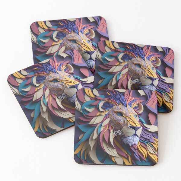Item preview, Lion's Majesty: Striking Paper Cut Artwork designed and sold by Ceemko's Vintage Corner.