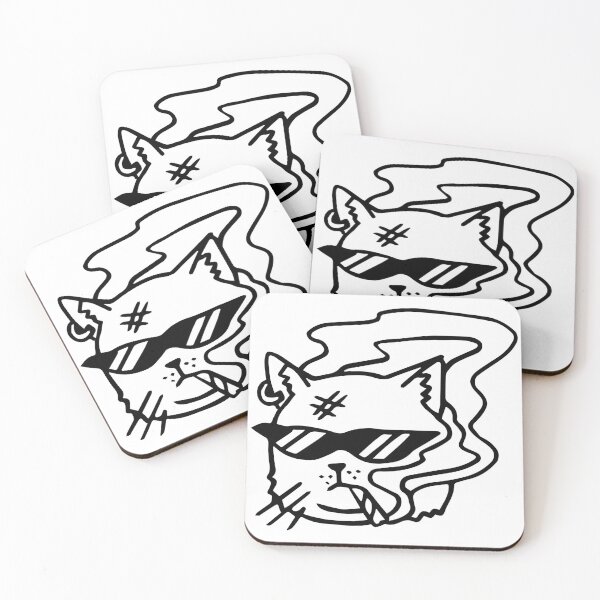 Item preview, Cool and Edgy Gangsta Cat Art designed and sold by InkStation24.
