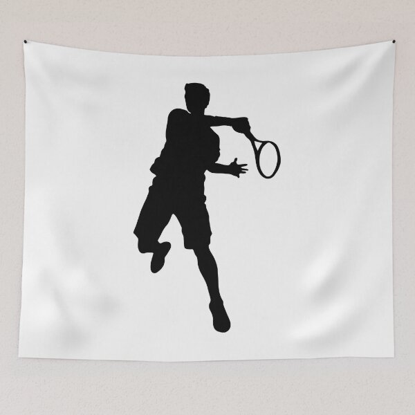 Item preview, Elegant Black Ink Tennis Player designed and sold by InkStation24.
