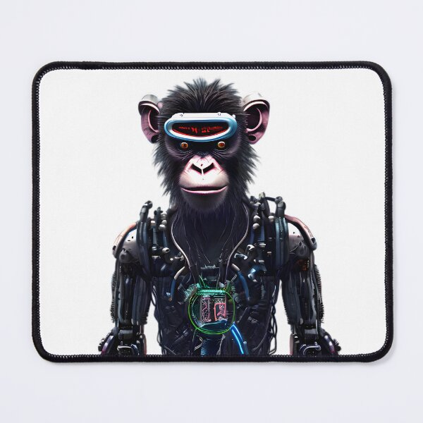 Item preview, Cyberpunk sci-fi monkey with futuristic gear designed and sold by ArthurVandelay.