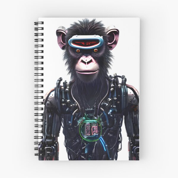 Item preview, Cyberpunk sci-fi monkey with futuristic gear designed and sold by ArthurVandelay.