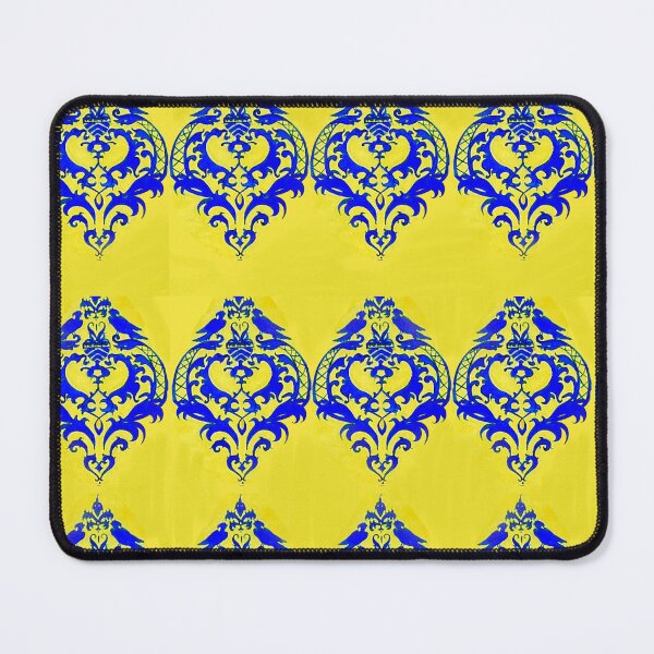 Item preview, Blue and yellow art nouveau patterns designed and sold by aziliart.