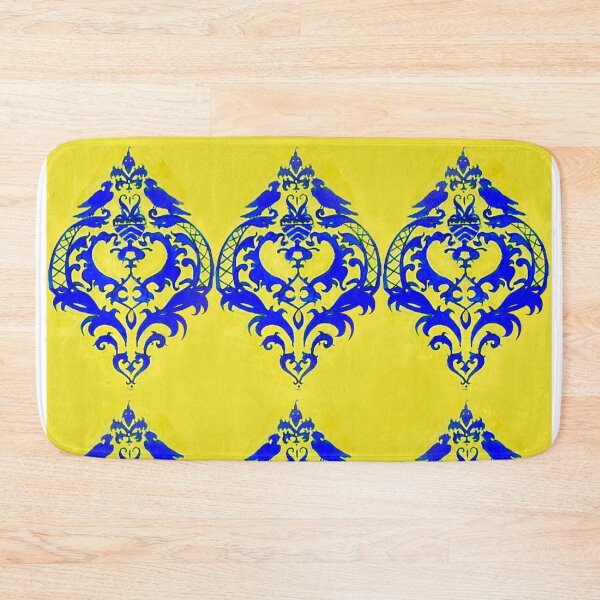 Item preview, Blue and yellow art nouveau patterns designed and sold by aziliart.