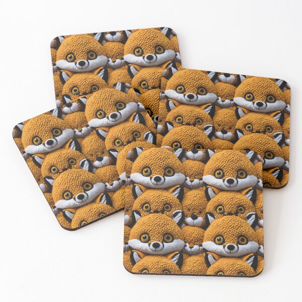 Artikelvorschau, plush fluffy toy baby fox face entworfen und verkauft von kiyaansh16.