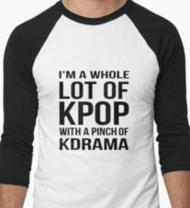 A LOT OF KPOP - WHITE Men's Baseball ¾ T-Shirt