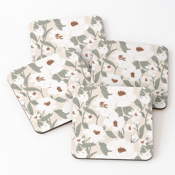 Item preview, big white peonies designed and sold by Petit Faon Prints.