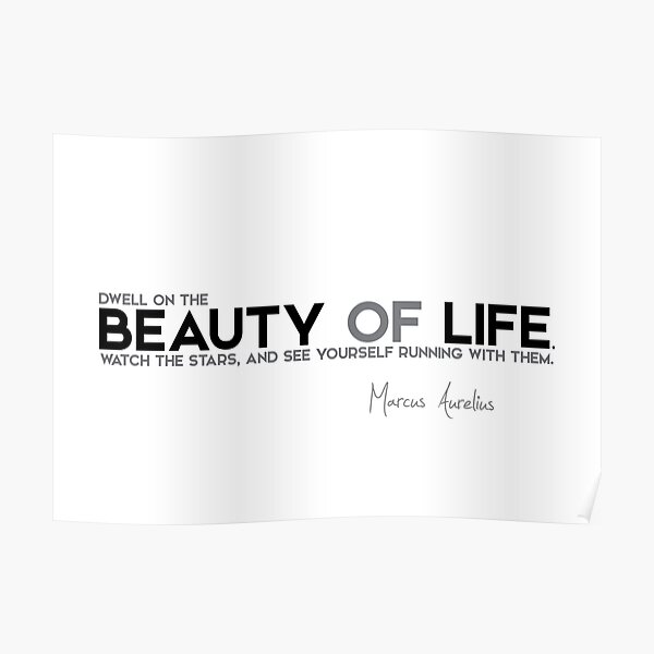 beauty of life - marcus aurelius Poster