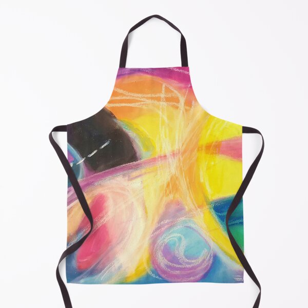 Item preview, apple. abstract art. oil pastel on paper. designed and sold by Tereza Pilar  Art.