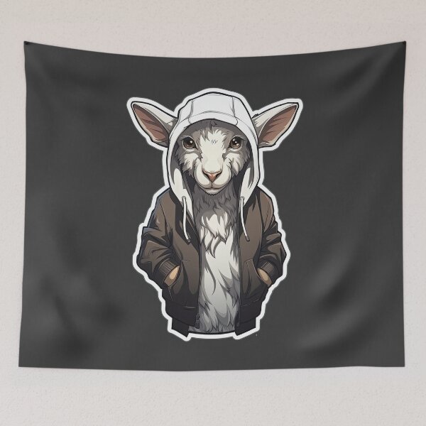 Item preview, Cool Goat in casual clothing designed and sold by Sidewayanimals.