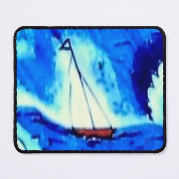Item preview, RETRO sail boat water colour 1950s blue summer day designed and sold by thats2gay.