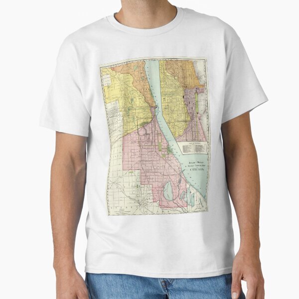 Item preview, Vintage Chicago Railroad Map (1897) designed and sold by BravuraMedia.